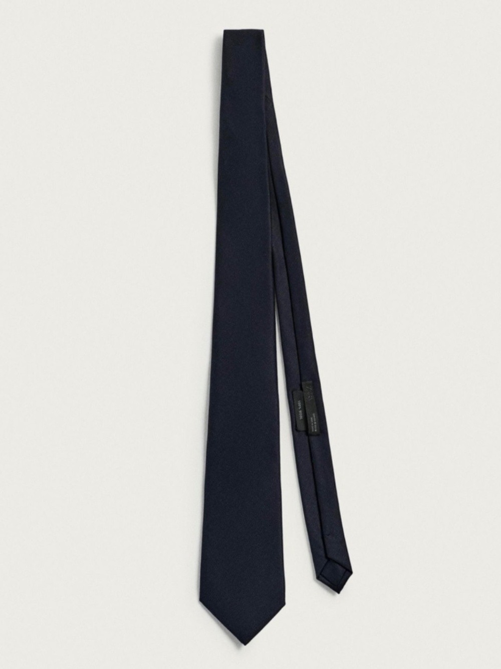 Zara Mens Business Formal Basic 100% Wool Tie Size M Dark Grey New Without Tags